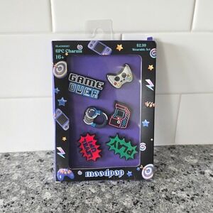 Moodpop Gaming Shoe Charms 6PC‎ Set Multicolor Retro Arcade Video Game Clogs